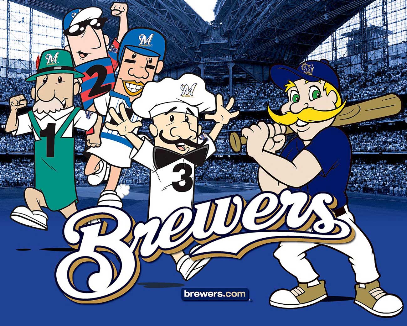 Baseball Wallpapers » Brewers Mascots Wallpaper