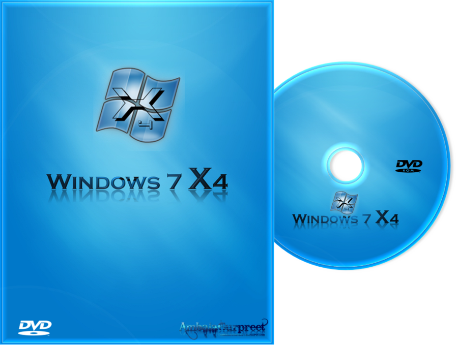 DeviantArt: More Like Windows 7 X4 DVD Cover by AmbalaGurpreet