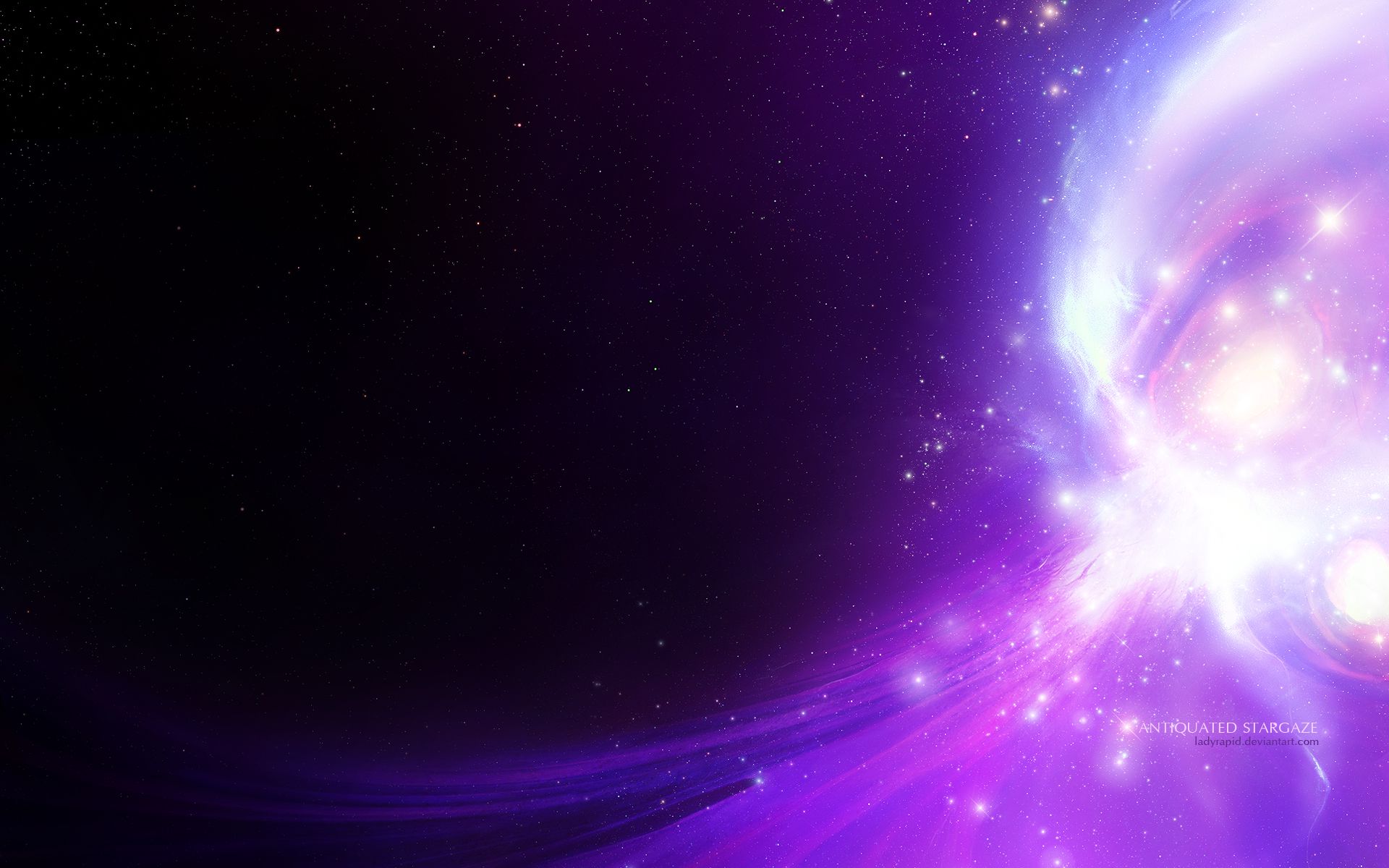 Full HD Wallpapers + Space, Purple, Stars, by Robin de Blanche