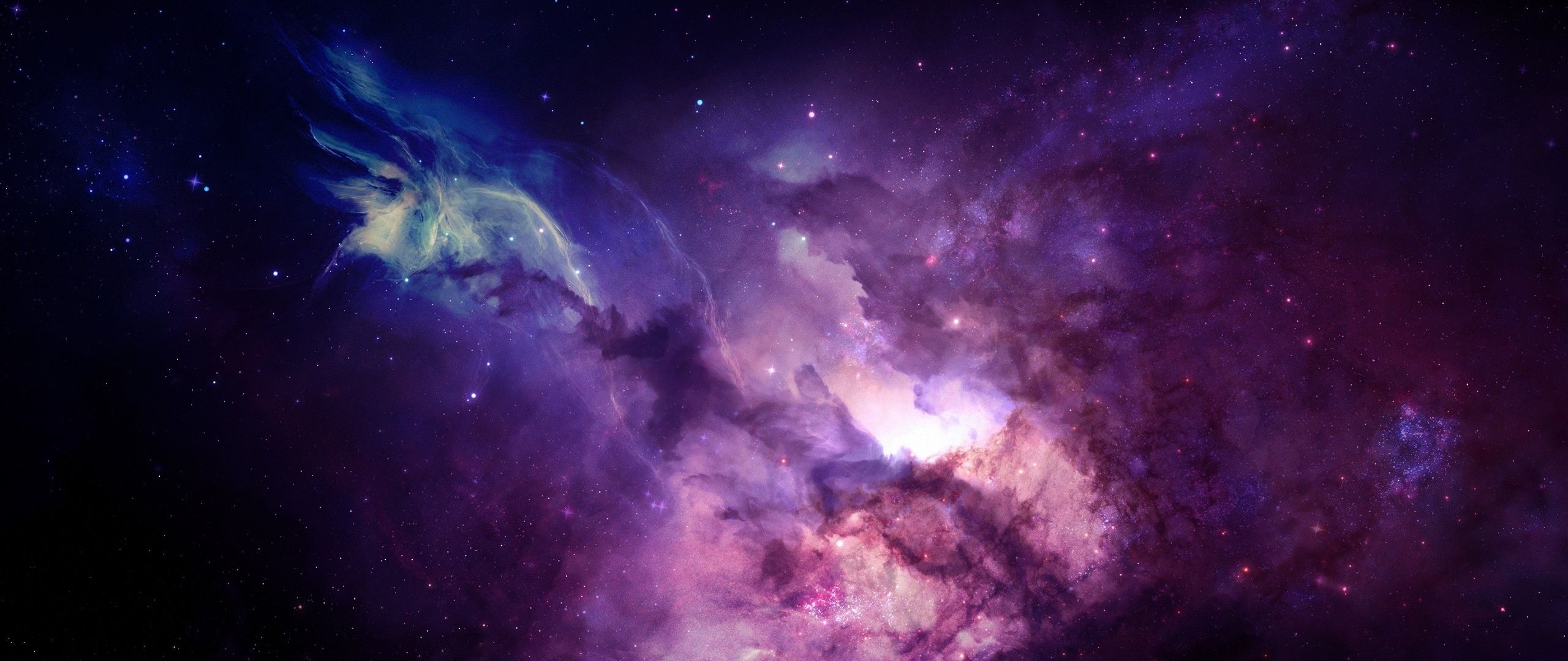 HD Background Purple Galaxy Space Sky Stars In Blue, Pink Color ...