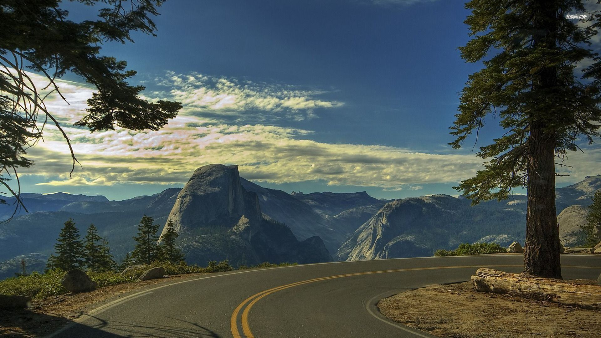 Road through Yosemite National Park wallpaper - Nature wallpapers