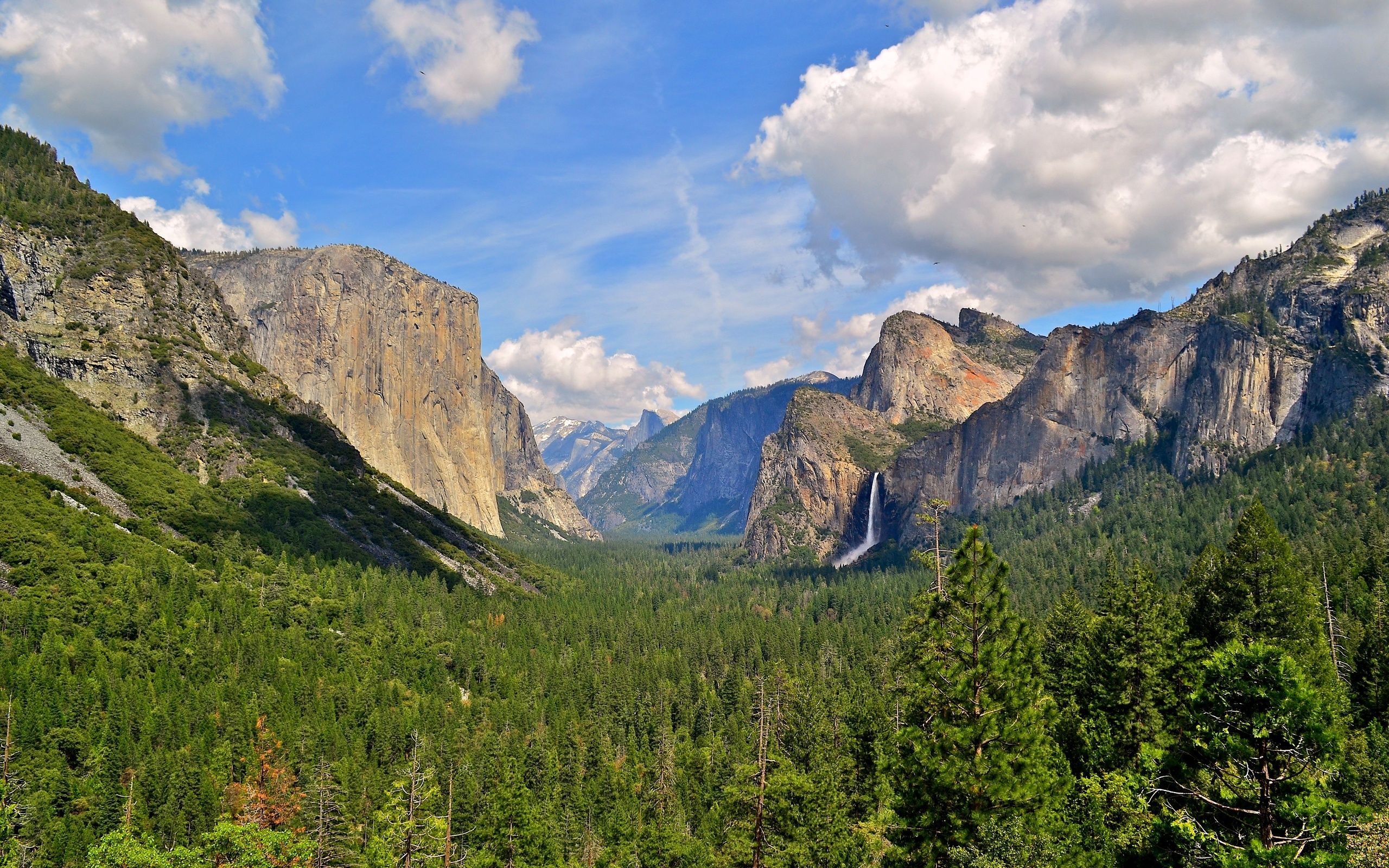 Yosemite National Park waterfall forest mountains g wallpaper ...