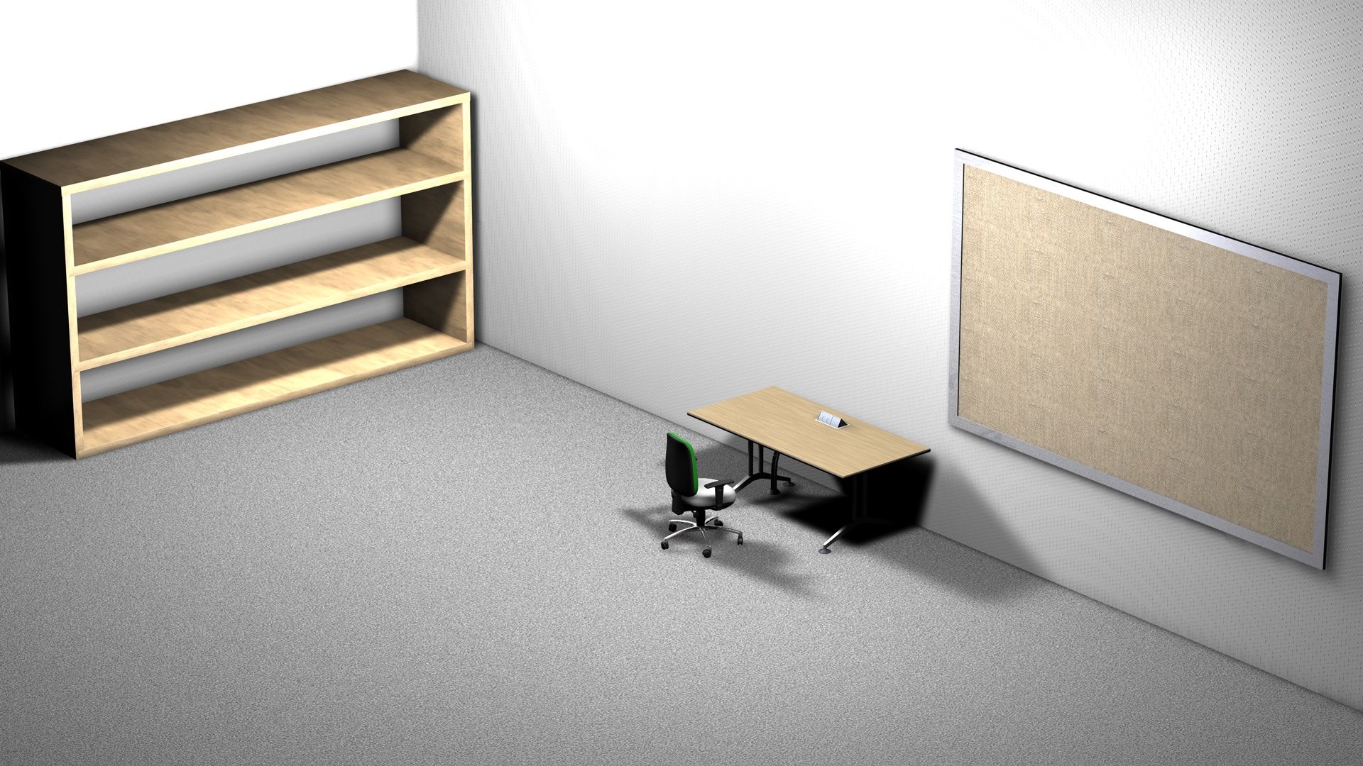 room isometric desk board shelves #QqY8