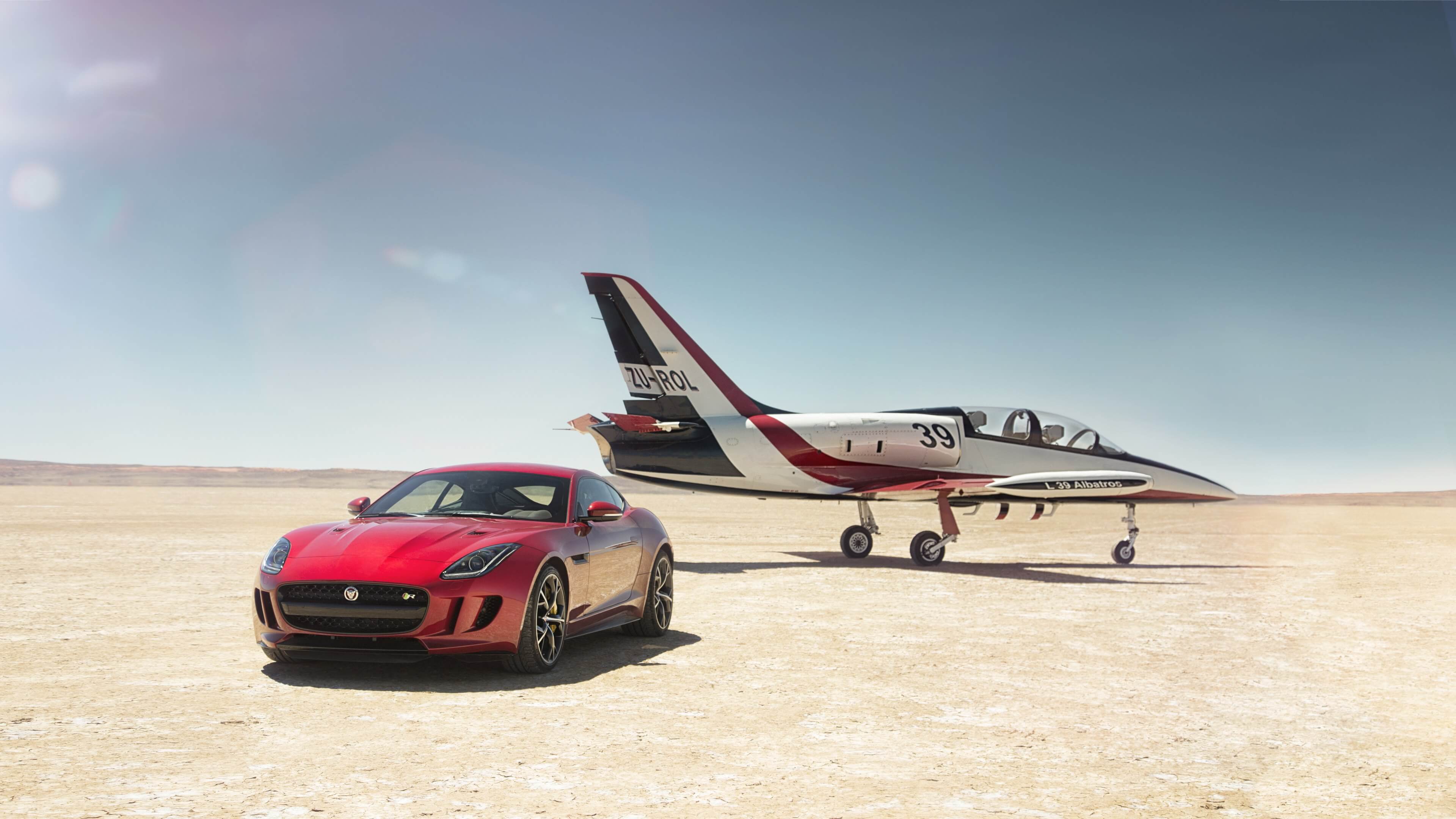 Red Jaguar F-TYPE R Coupe Ultra HD Wallpaper