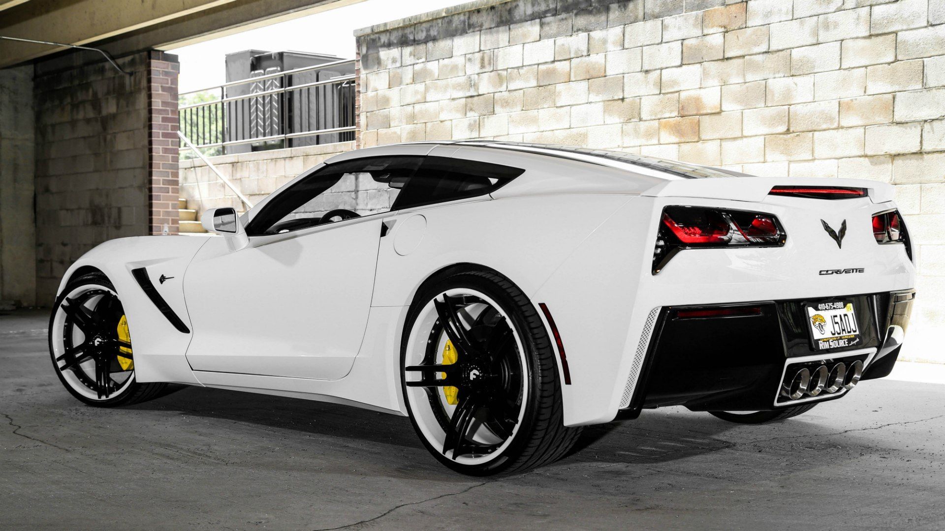 White car Chevrolet Corvette C7 wallpapers and images - wallpapers ...