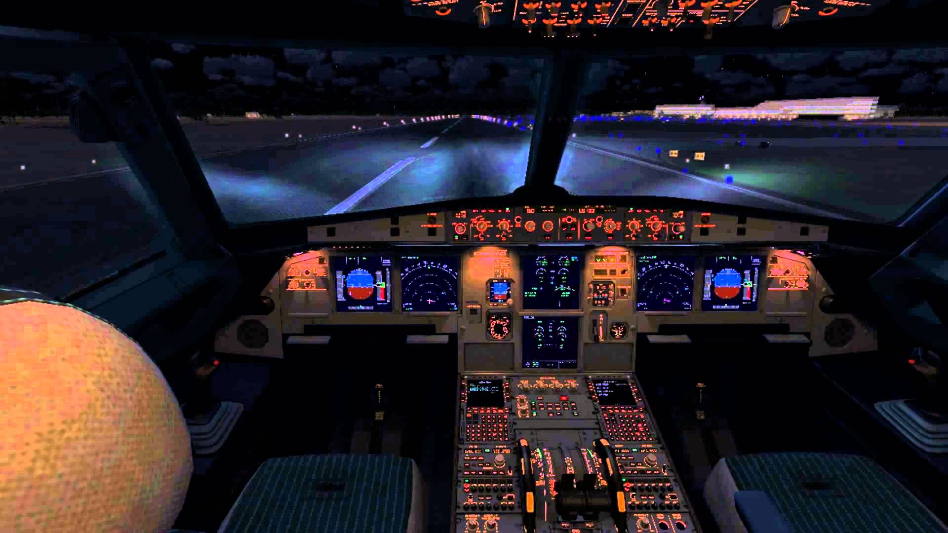 Aerosoft Airbus X Extended A320 USAIR Cockpit Landing - HD - YouTube