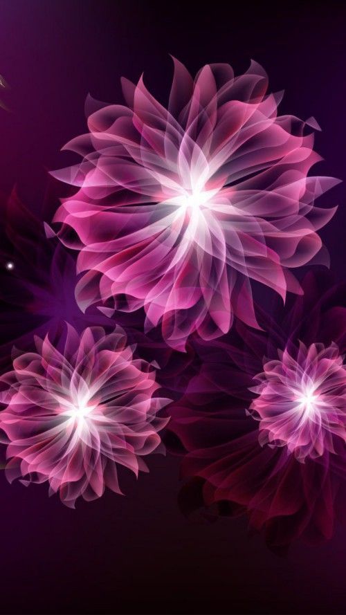 IPhone Wallpaper With 3D Aster Flower