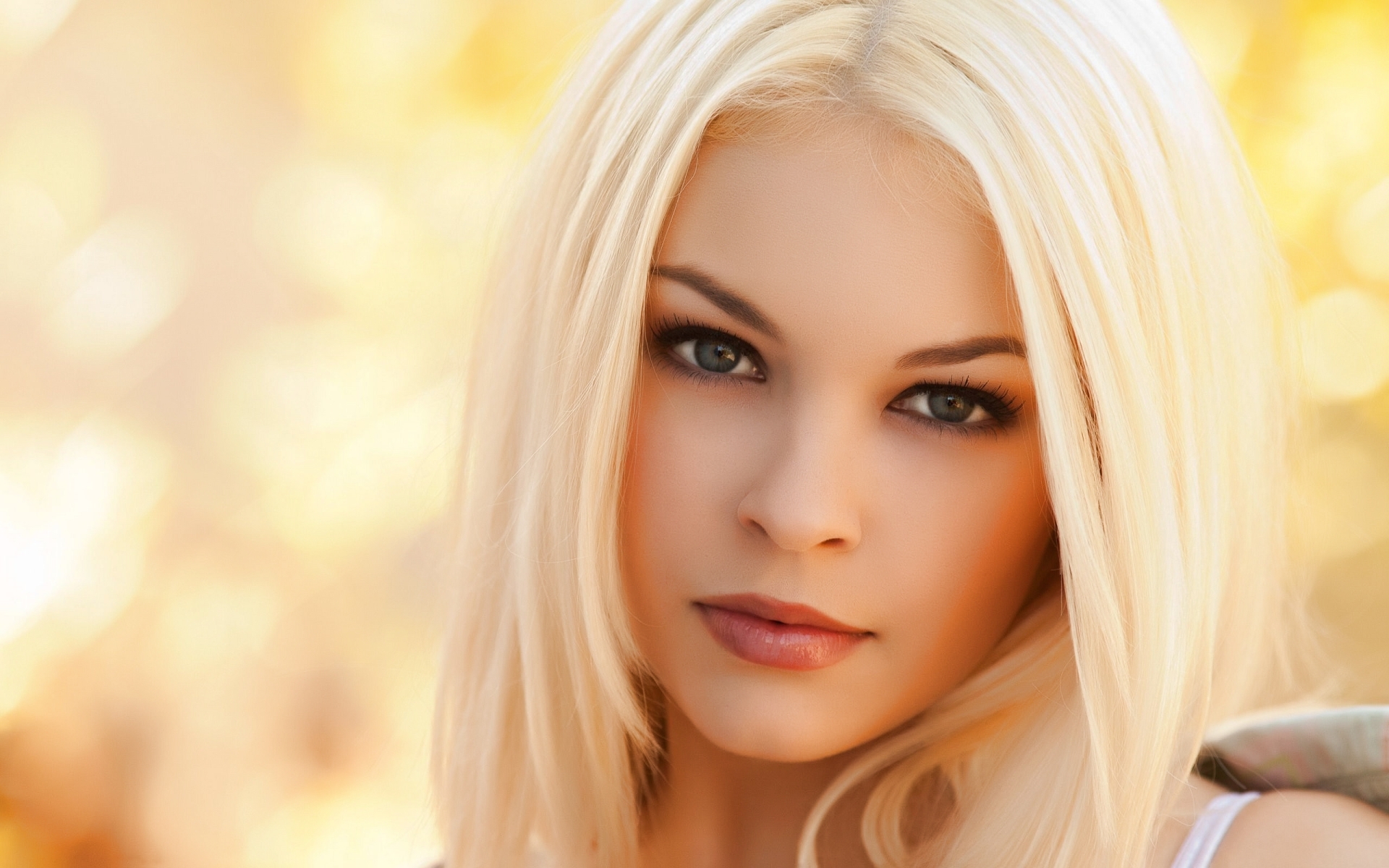 Blonde Girl, Beautiful Face, Eyes widescreen wallpaper | Wide ...