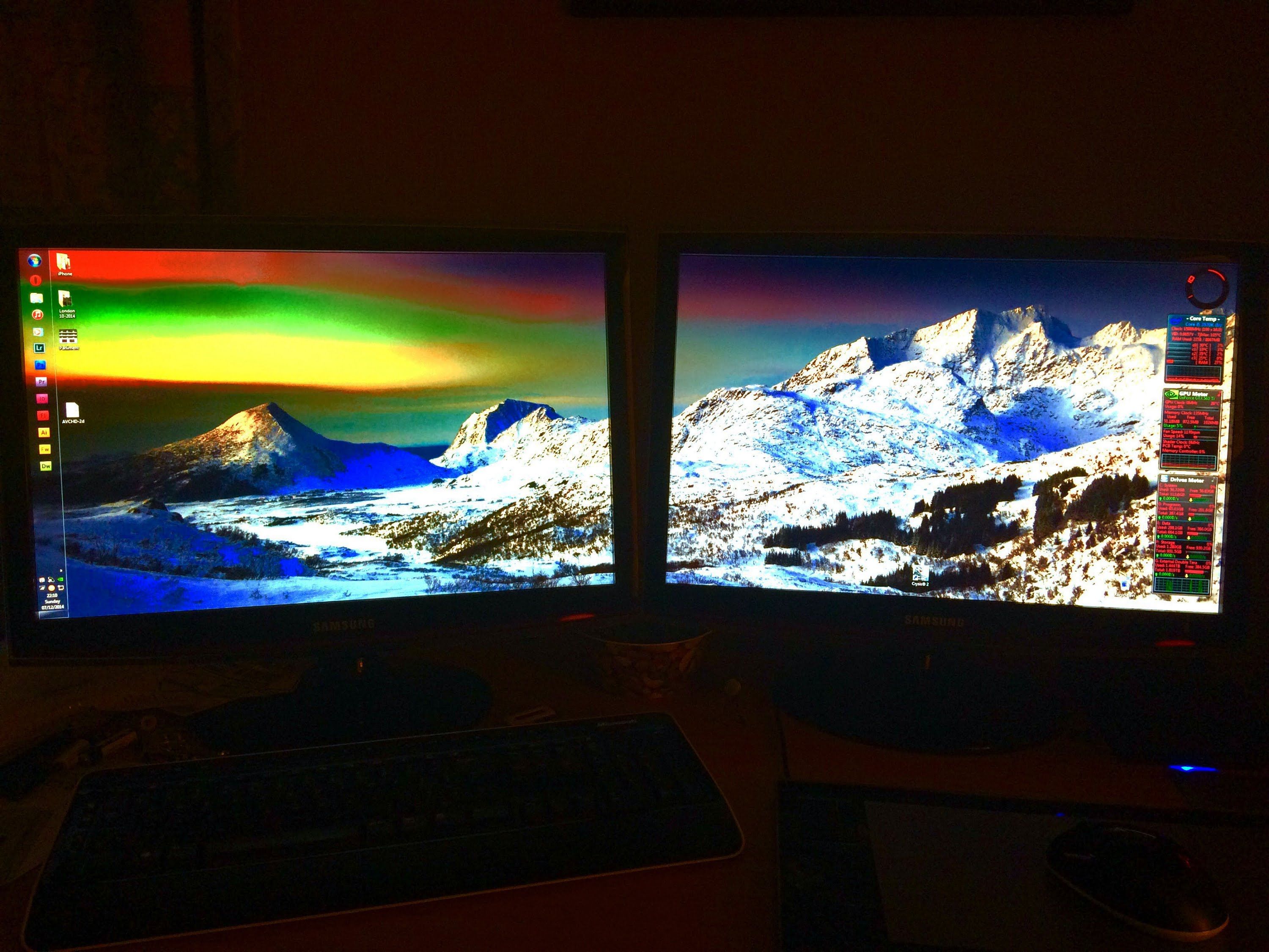 Set Up Windows Panoramic Wallpaper Multi Monitor Desktop With No