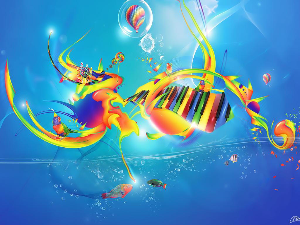 Music Notes Clipart Vector The Colorful Download Free Wallpapers ...