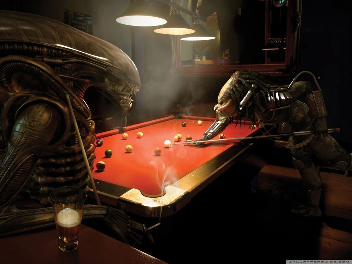 Aliens Playing Billiards HD desktop wallpaper : Widescreen : High ...