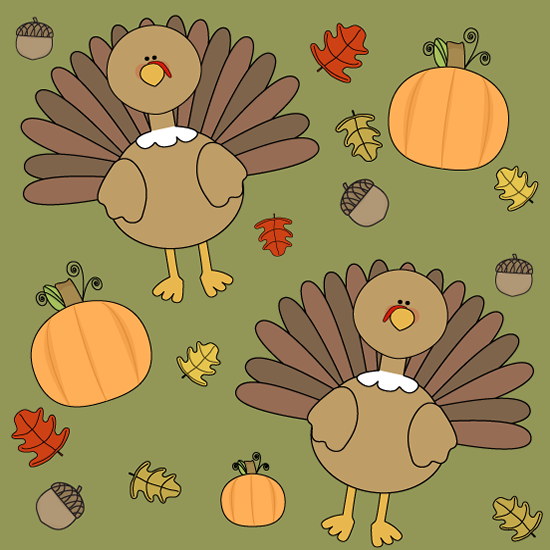 Cute Thanksgiving Turkey Background - Cute Thanksgiving Turkey ...