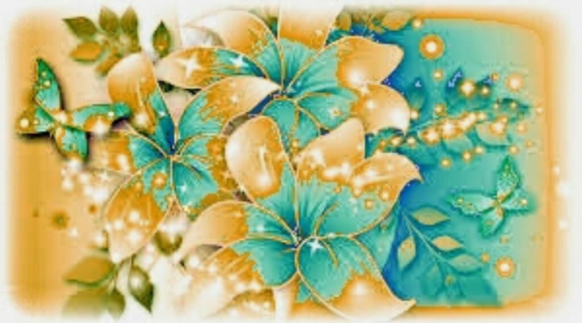 flowers #color #sparkly #gold #wallpaper M - PicsArt