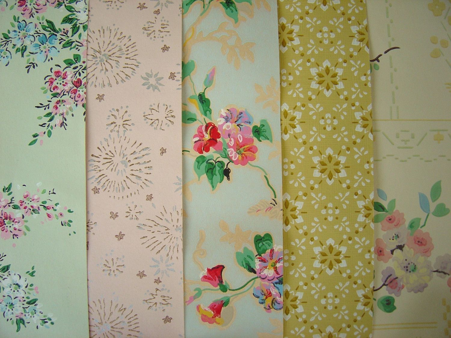 SALE Vintage Wallpaper Packet No. 2 by GoodLuckStudio on Etsy