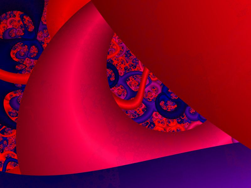 Fractal Art by Vicky, Red and Blue Wallpaper