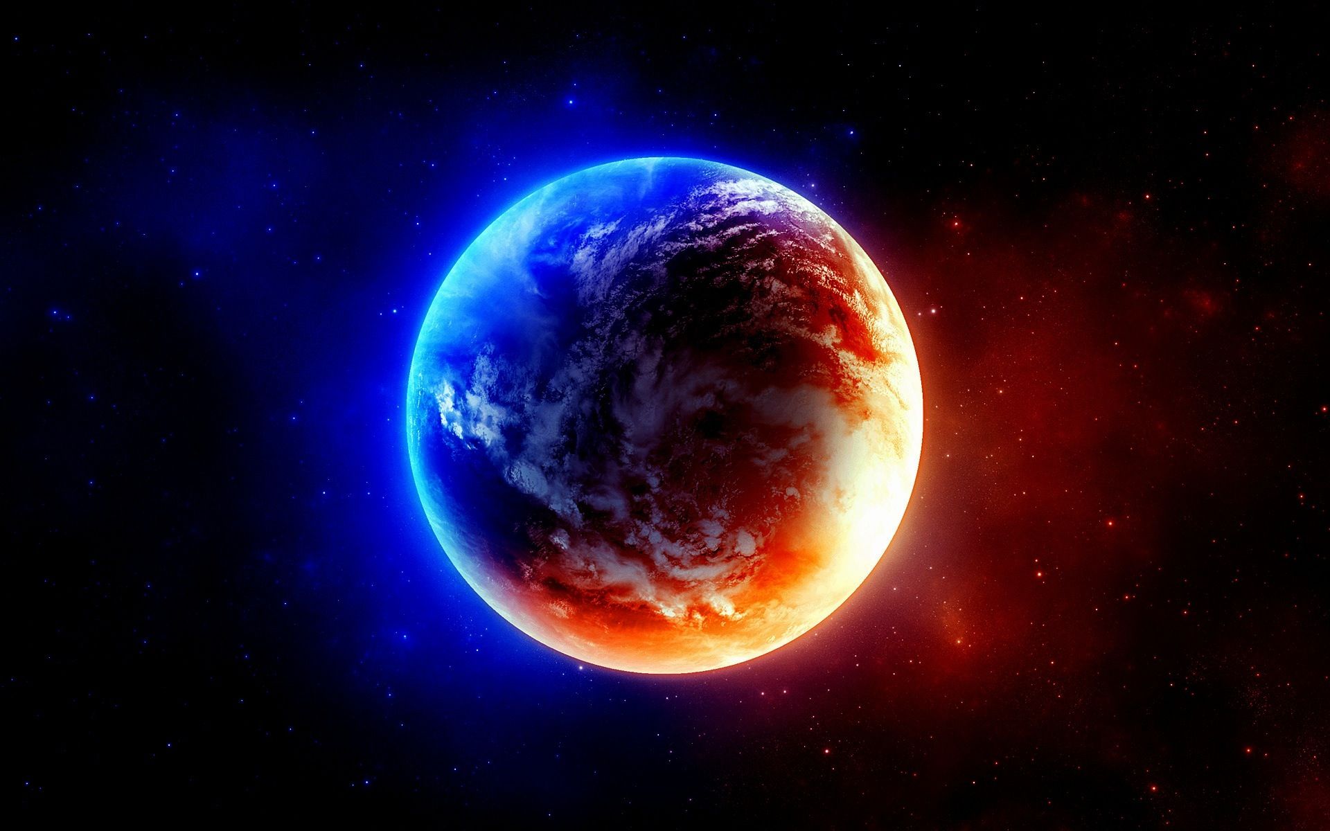 Red and blue planet HD Wallpaper | HD Wallpapers