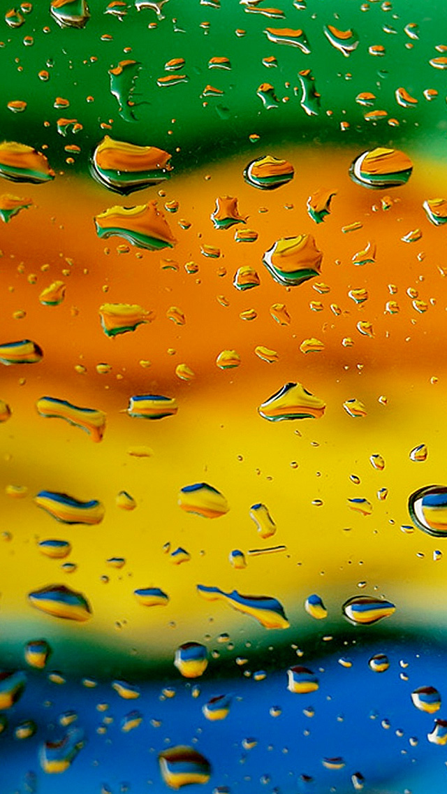 Colorful Raindrops - The iPhone Wallpapers