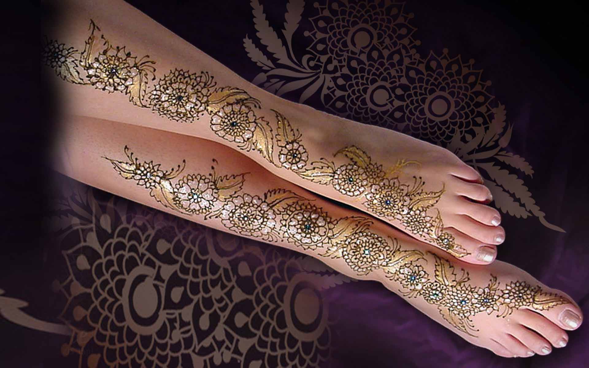 Mehndi Designs For Feet Wallpaper With Beautiful Designs