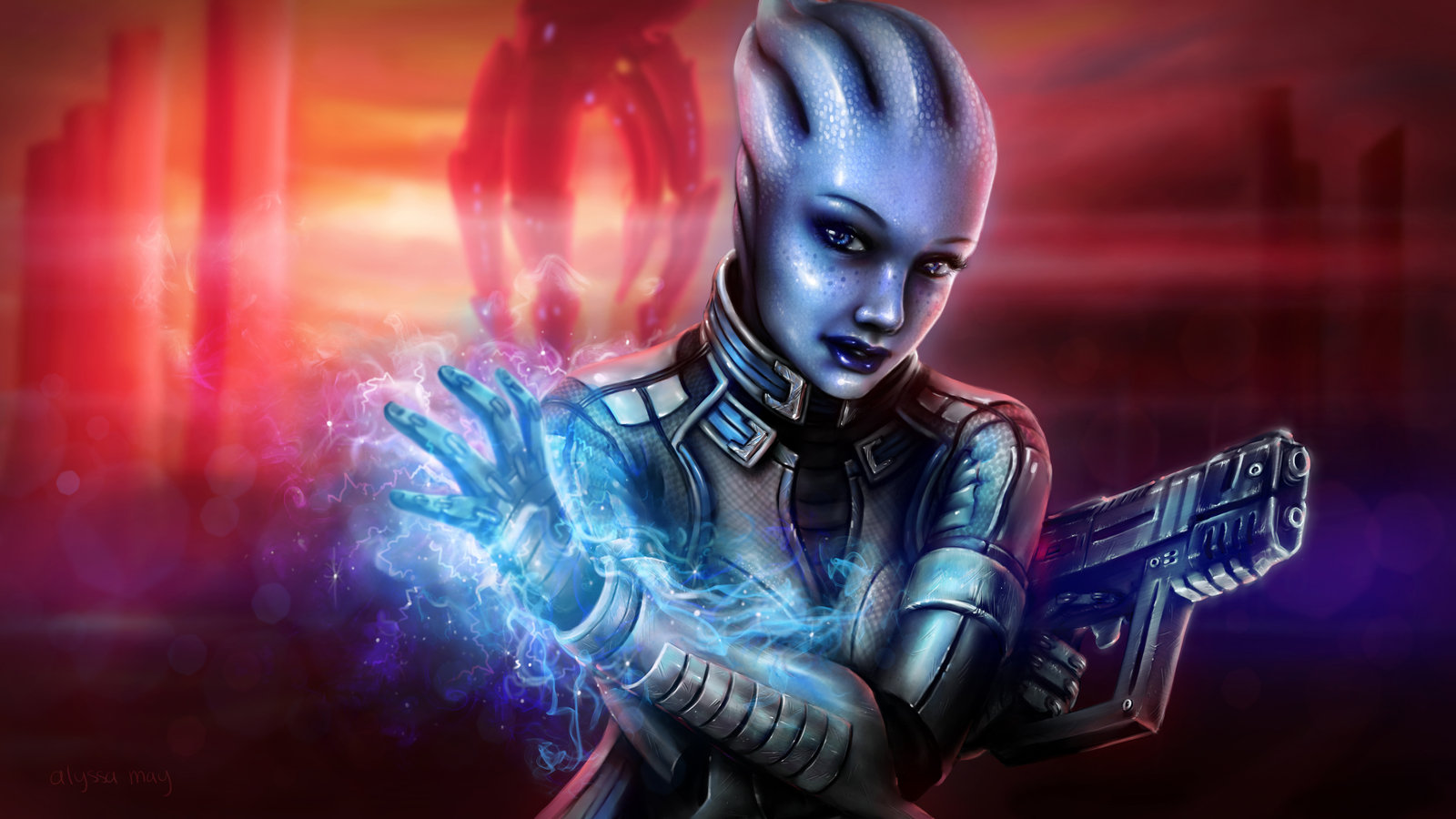 Funart- Liara of Mass Effect by minielche on DeviantArt