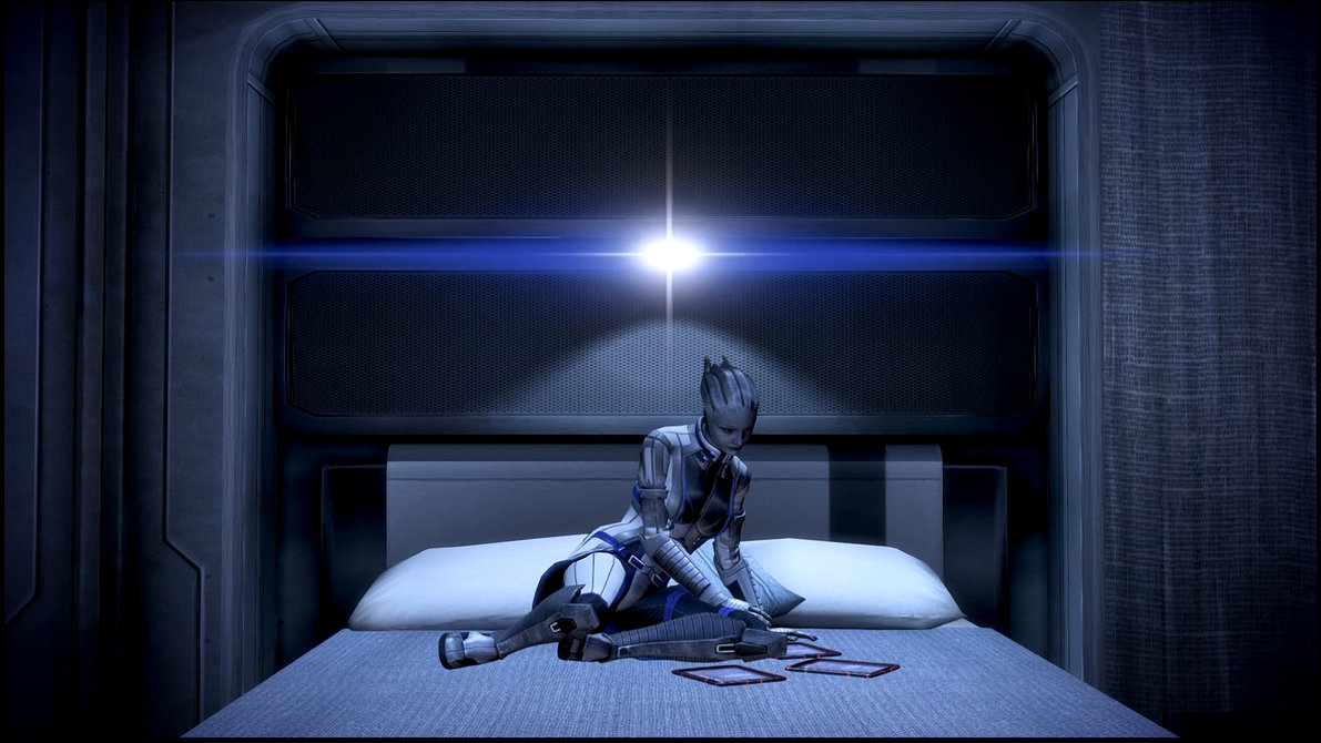 Mass Effect 3 Liara Studying Dreamscene by droot1986 on DeviantArt