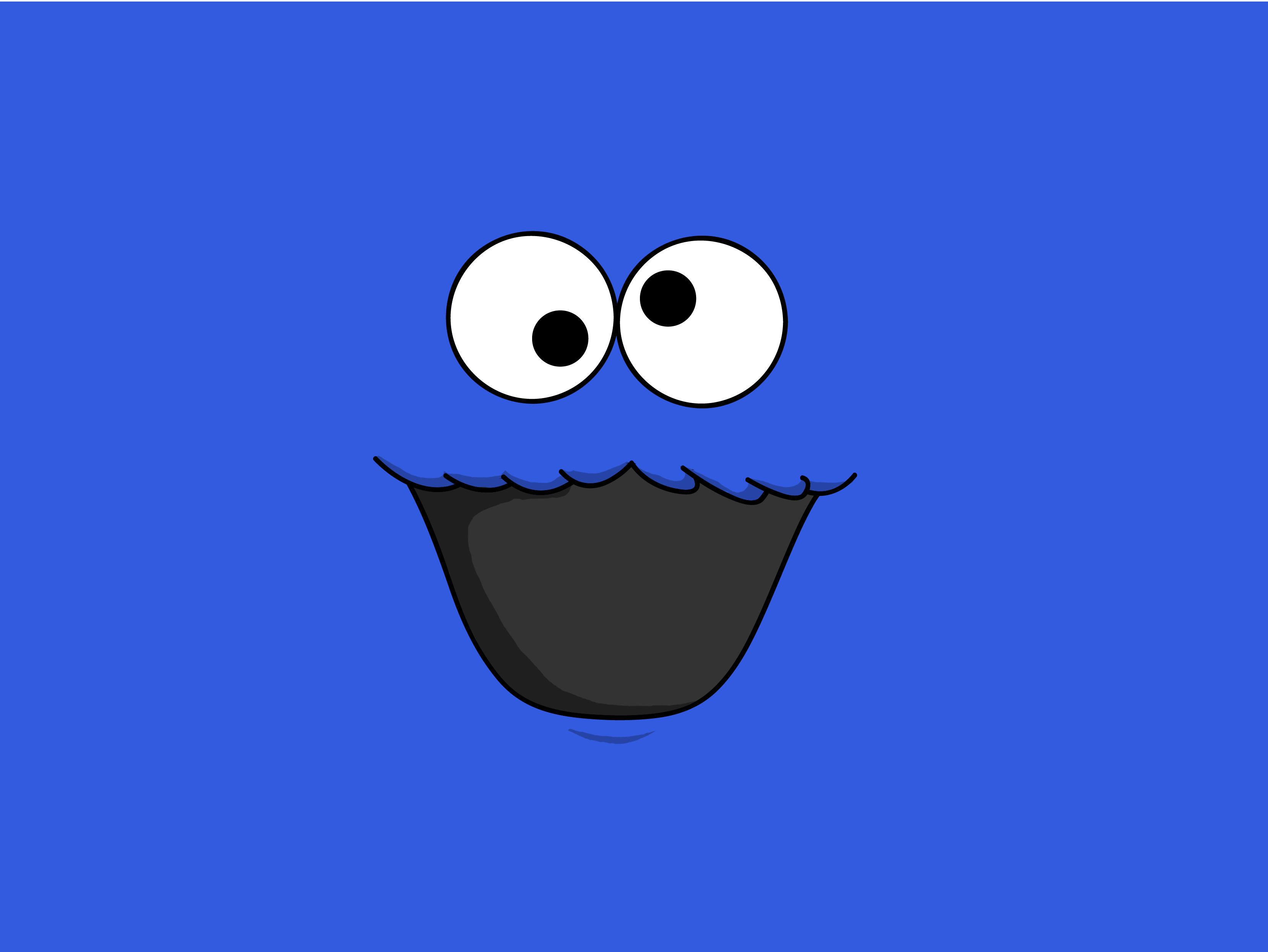 I love the cookie monster | We Heart It | blue, cookie monster ...