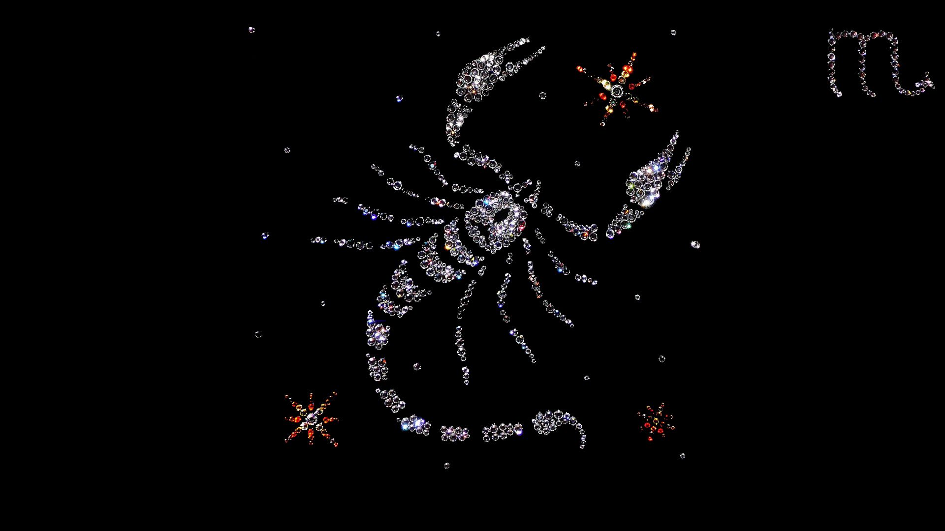 Scorpio from precious stones wallpapers and images - wallpapers