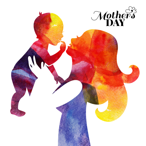 Creative mothers day art background vector 04 - Vector Background