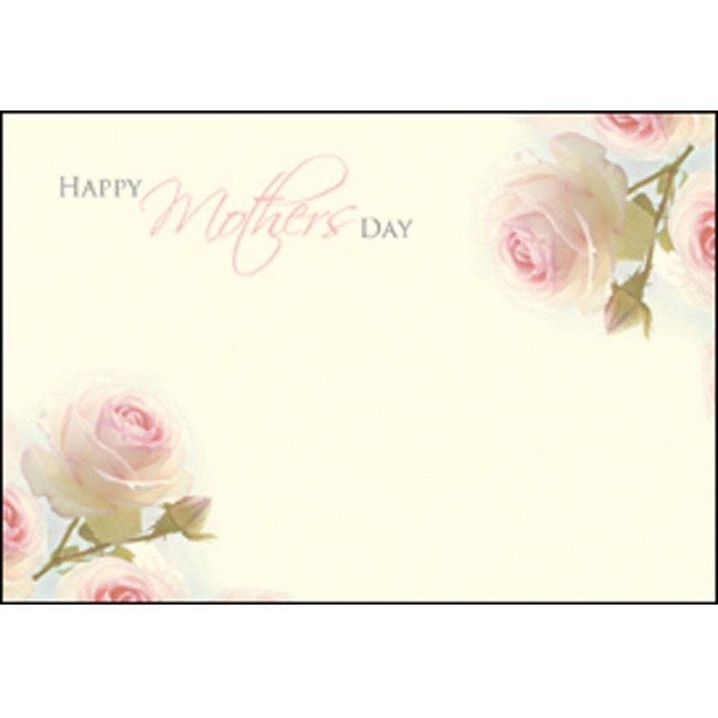 Mothers Day Pink Rose on Cream Background