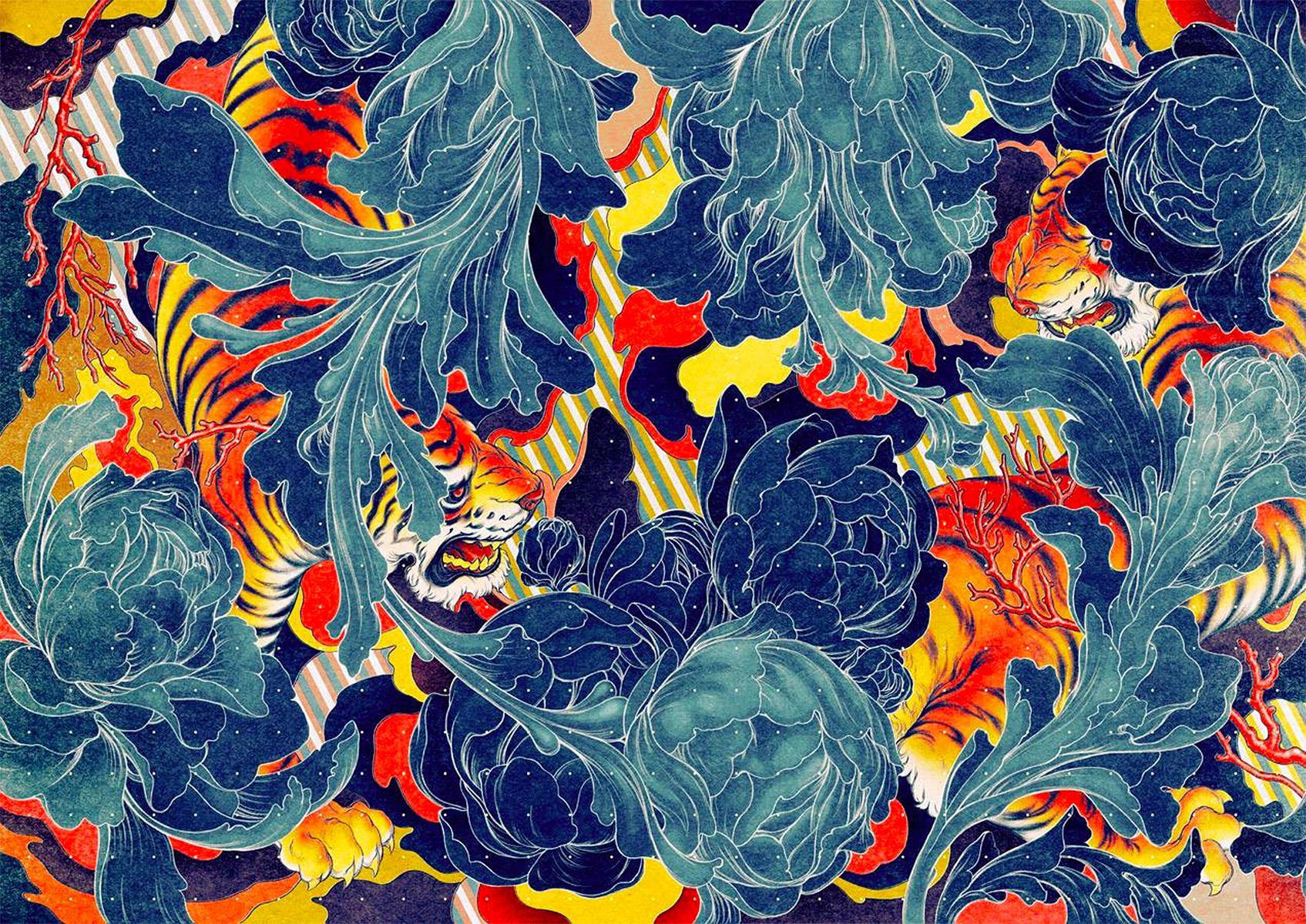 Current favorite wallpaper: Tiger II by James Jean. [1695x1200 ...
