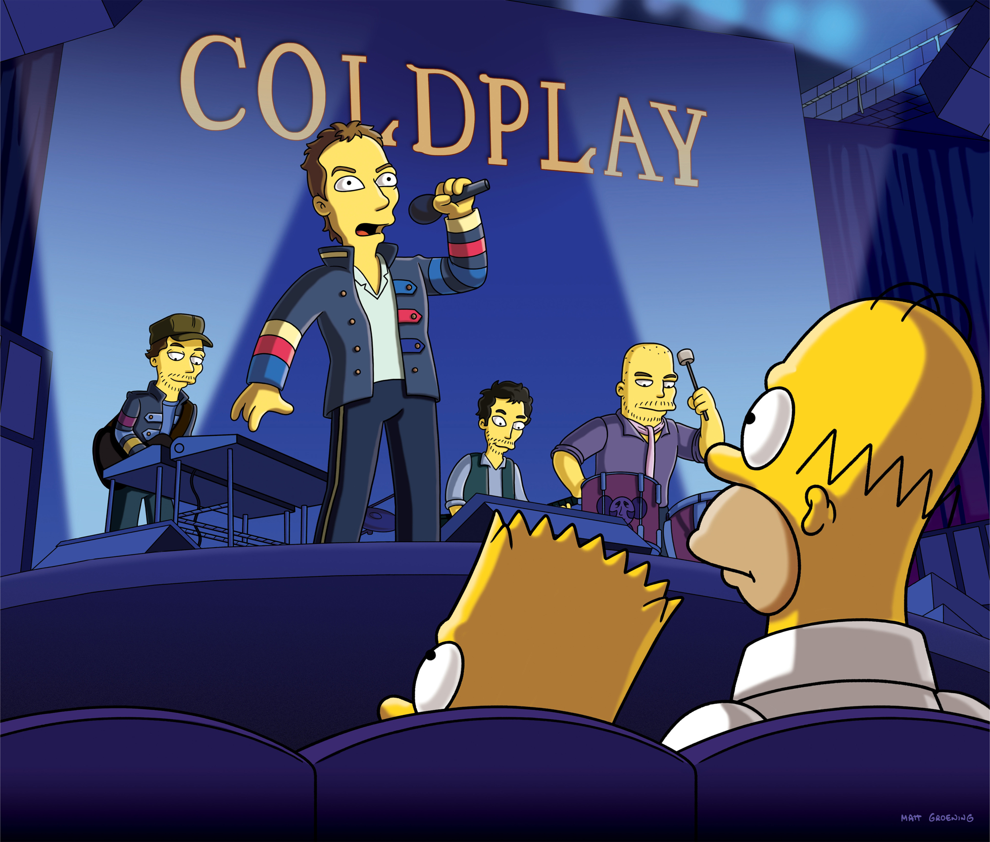 Coldplay: News - A nice, big Simpsons picture
