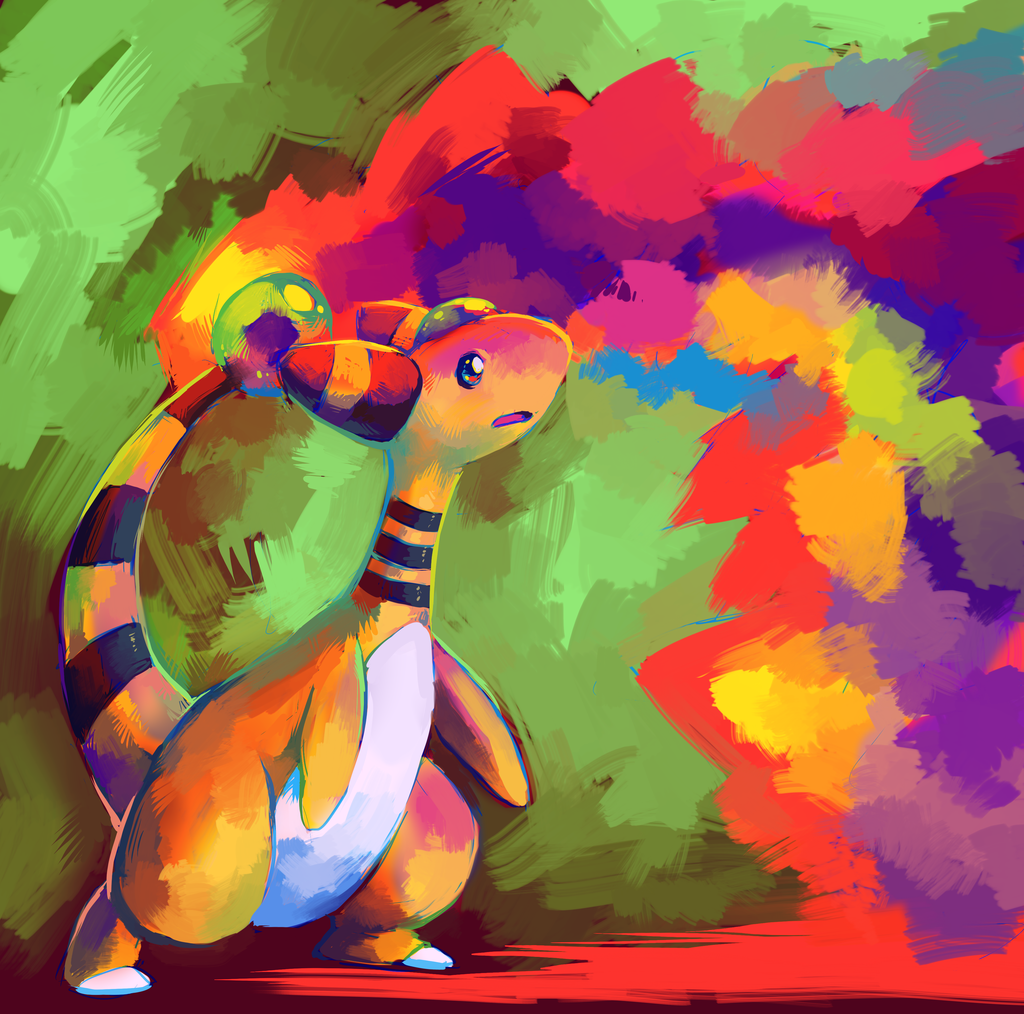 Ampharos used Signal Beam by glitchedpuppet on DeviantArt