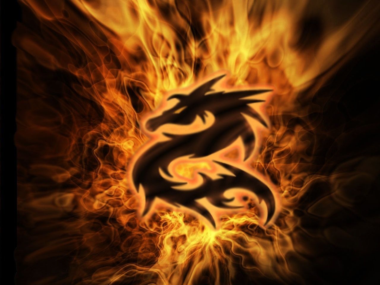 Flaming Dragon Wallpaper | pegasusknight