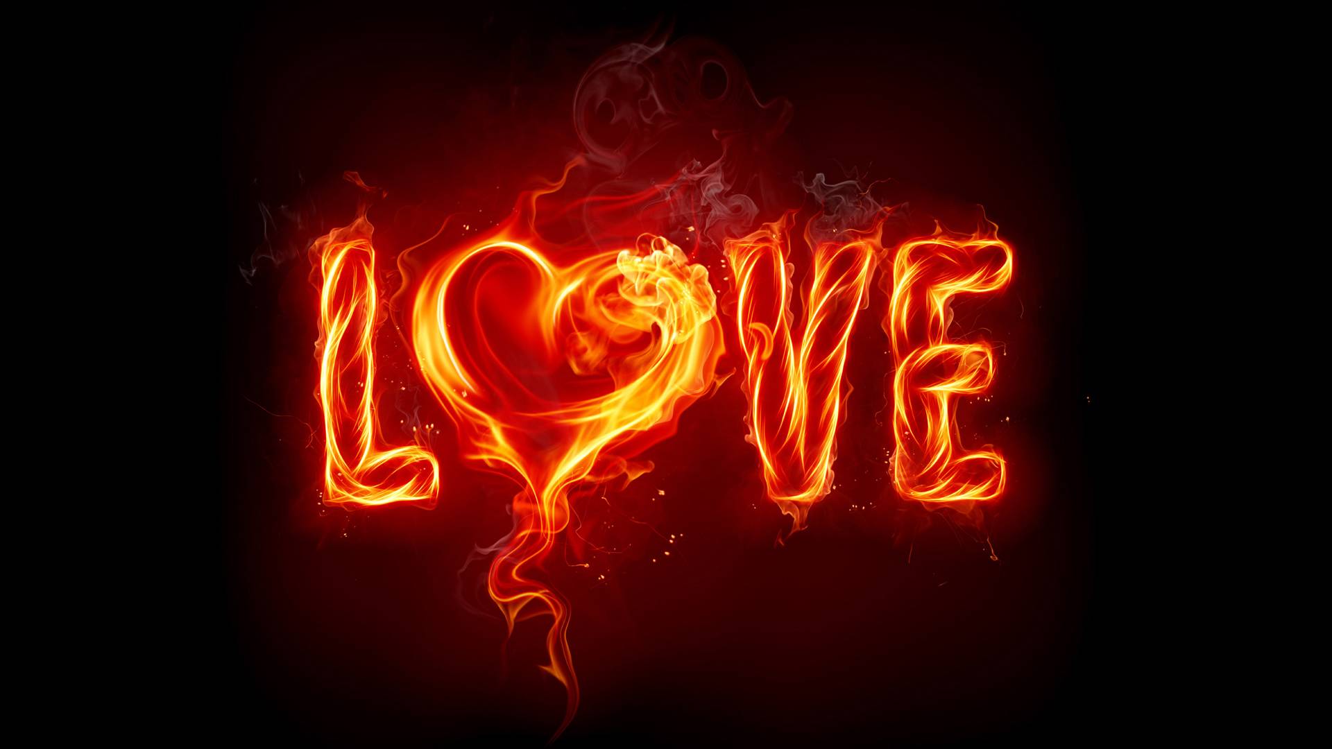 Flaming Love Wallpaper - Love Wallpaper