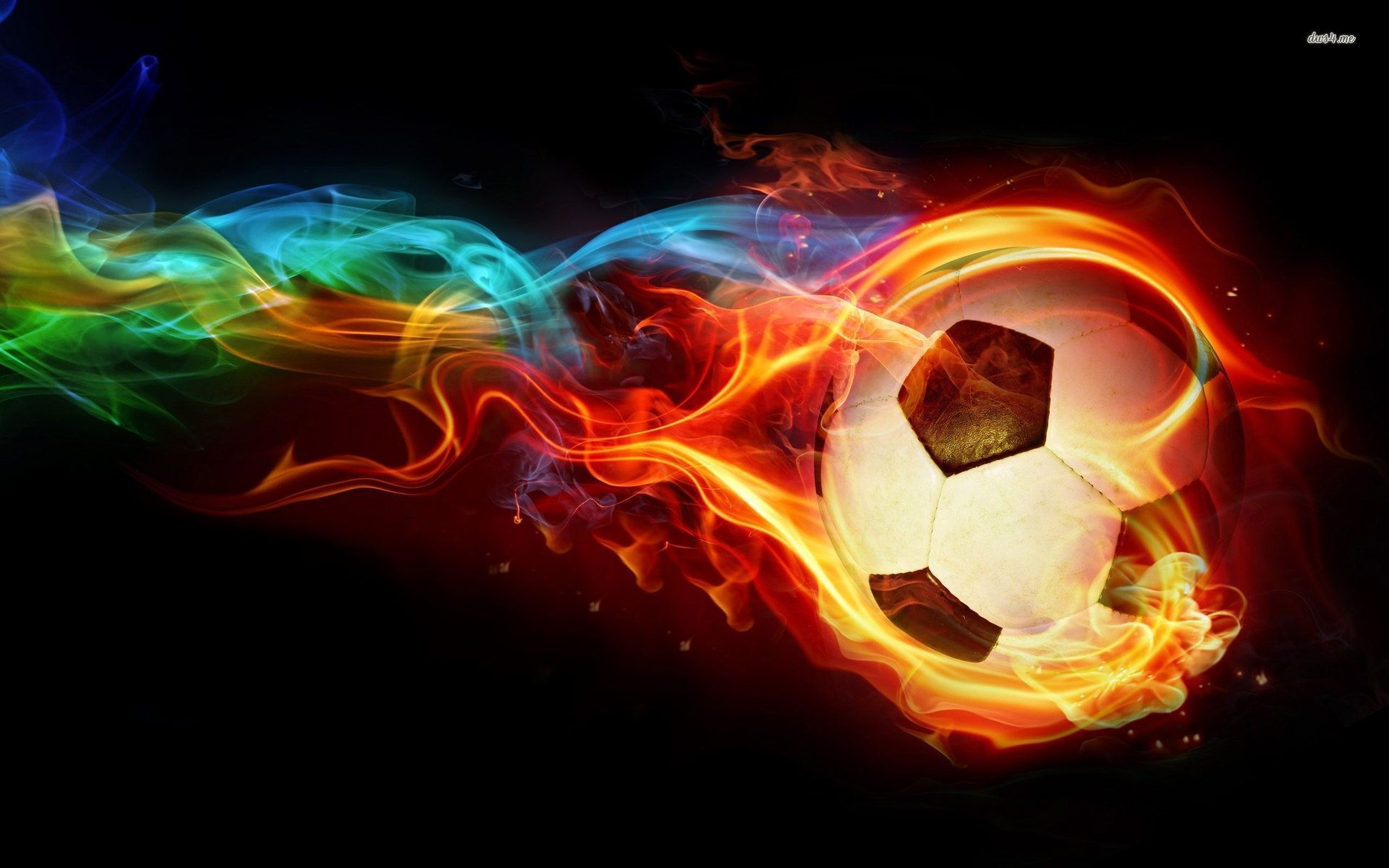 Flaming football wallpaper - Sport wallpapers - #22095