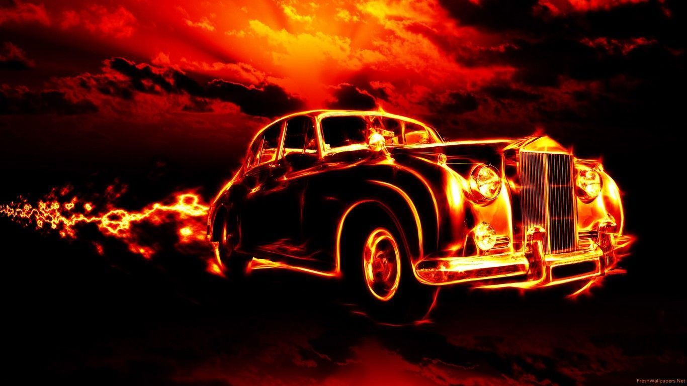 Flaming Car, Hell, Flame wallpapers | Freshwallpapers