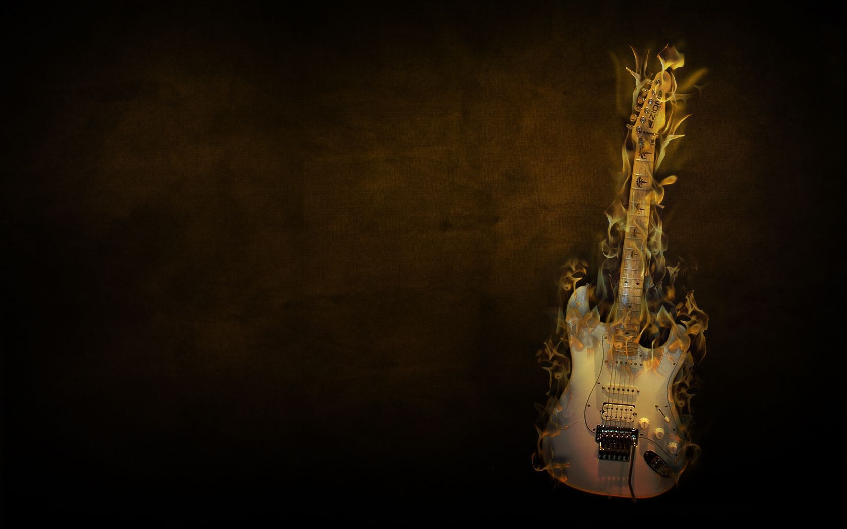 Gallery for - flaming guitar wallpaper