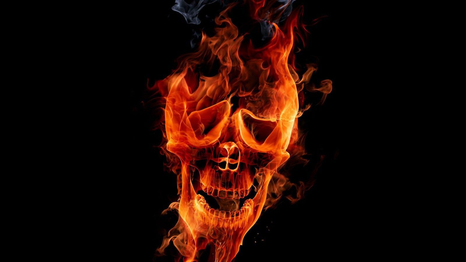 flaming skull - Free Large Images