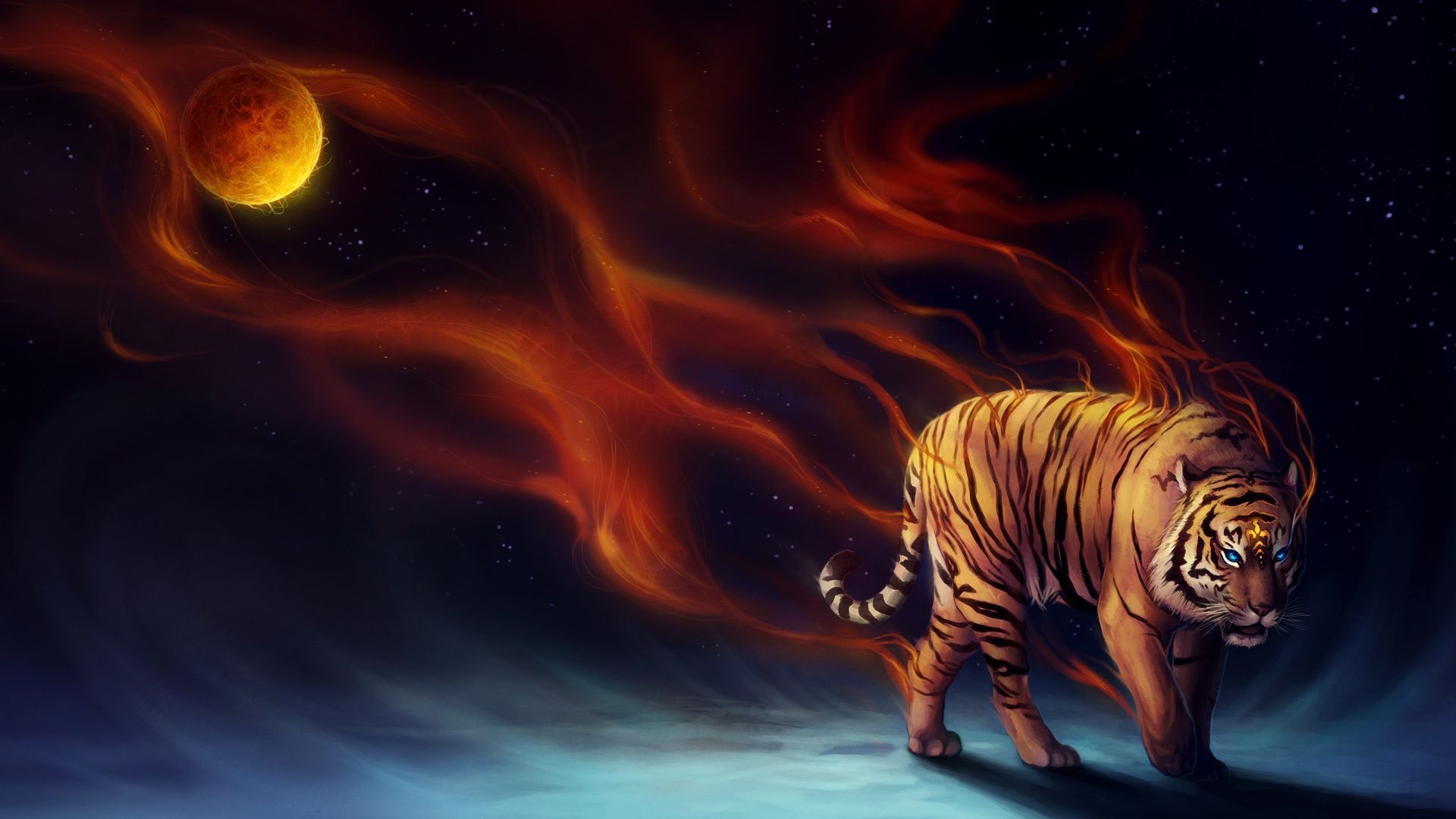 Flaming Tiger HD Wallpaper | Download HD Wallpapers