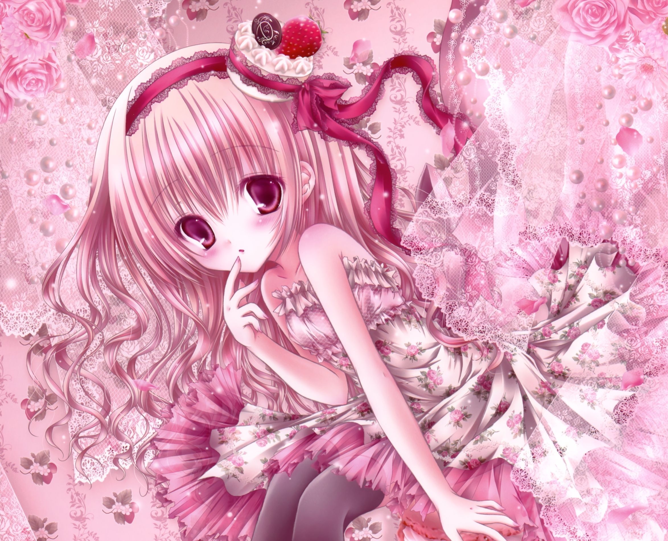 Cute Kawaii Girl Pink Cute Anime Girl Wallpaper - Anime Wallpaper HD