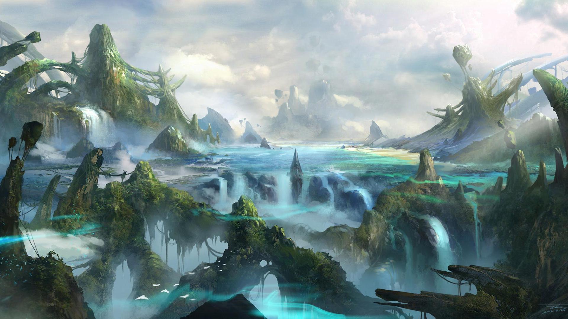Fantasy Forest Landscape Desktop Wallpaper
