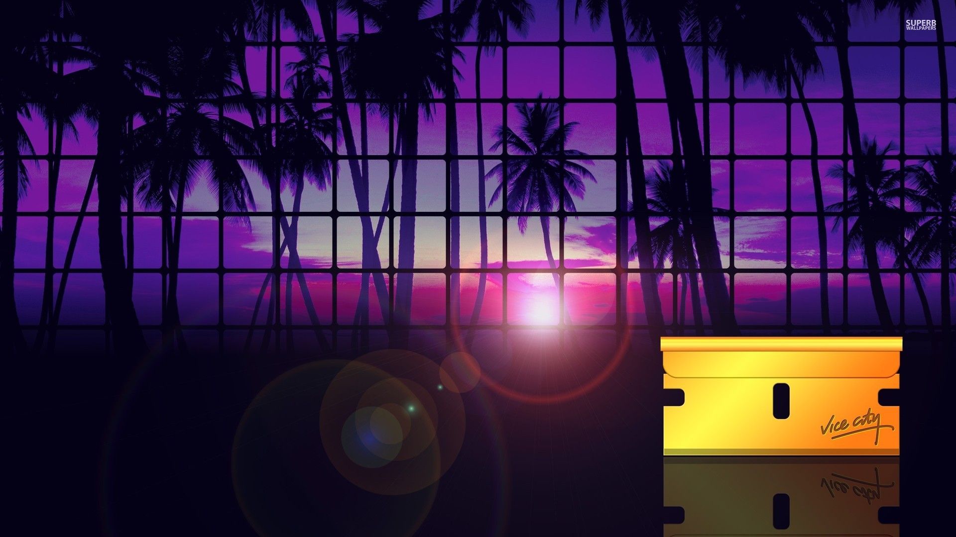 Grand Theft Auto Vice City sunset wallpaper - Game wallpapers