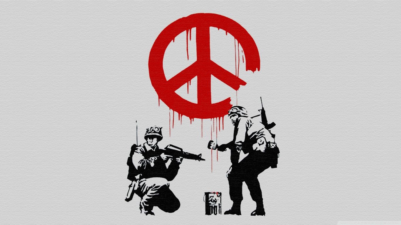 Banksy Peace HD desktop wallpaper : Widescreen : High Definition ...