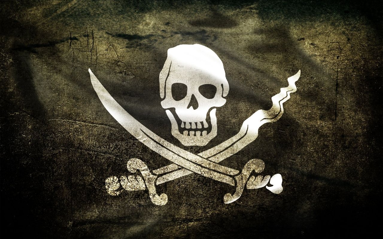 Resolution 1280x800 Wallpaper: Skull Flag Mobile Android Wallpapers