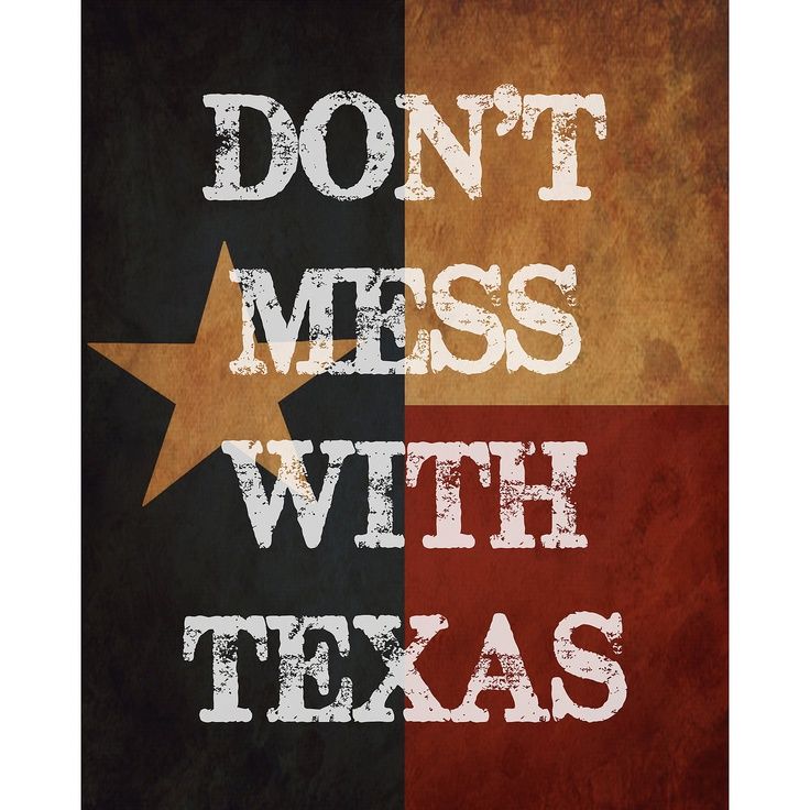 Don't Mess with Texas - Texas Flag Background - 8 x 10 Print