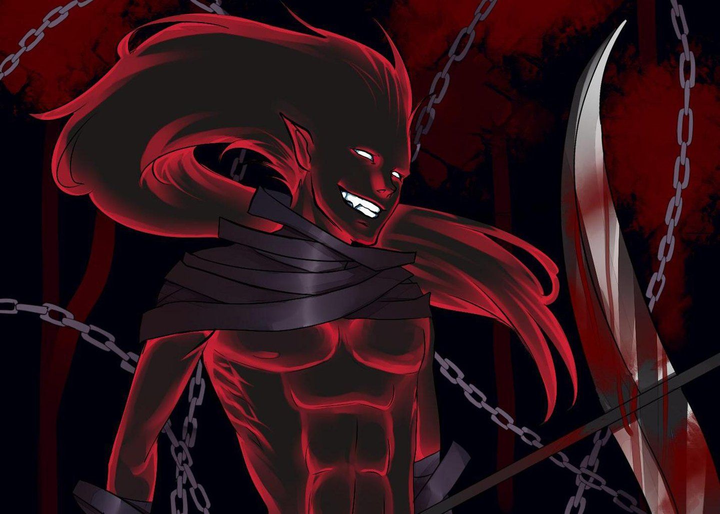 Kazeshini anime series dark smile characters bleach chain ...