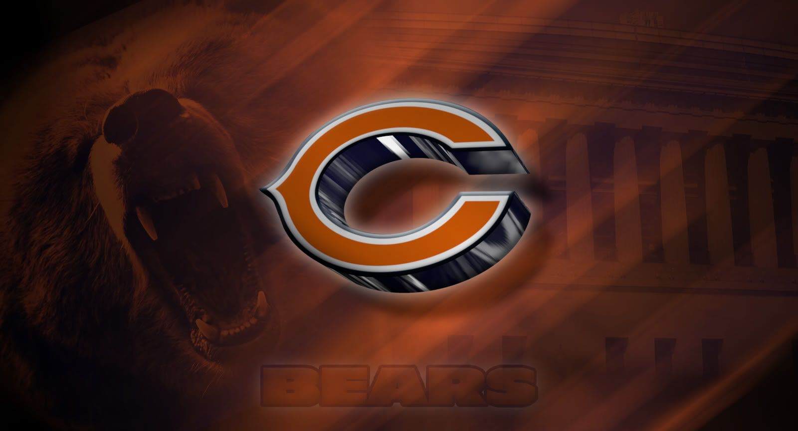 Download Chicago Bears Soldier Field Wallpaper 1600x864 | Full HD ...