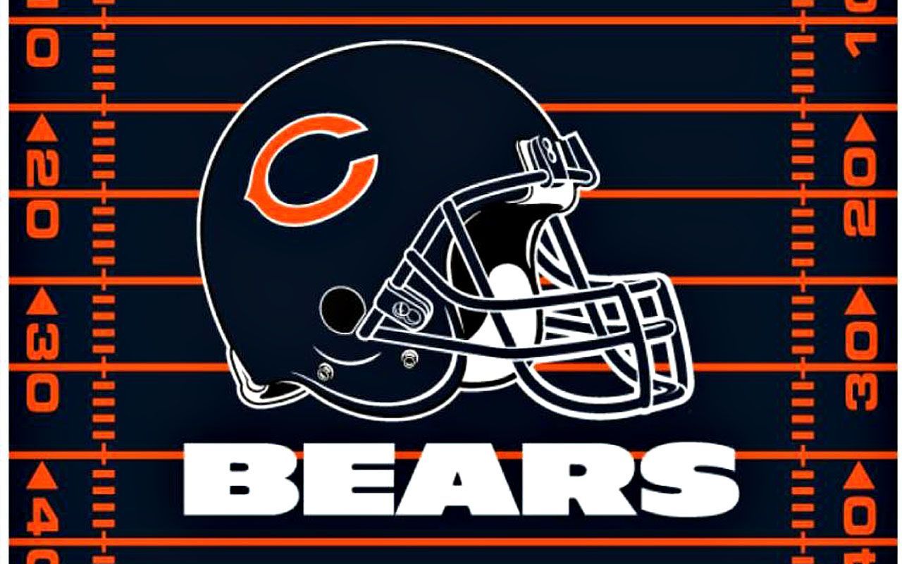 Chicago bears logo and helmet wallpaper 1280x800 photo