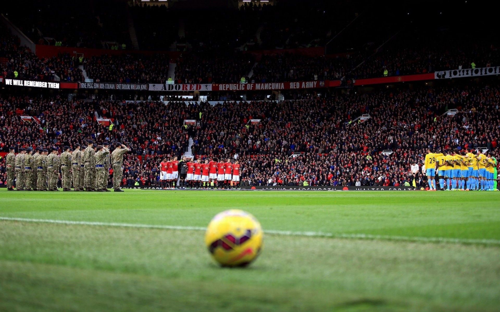 Soccer, Soccer Clubs, Manchester United, Soldier, Stadium, Ball