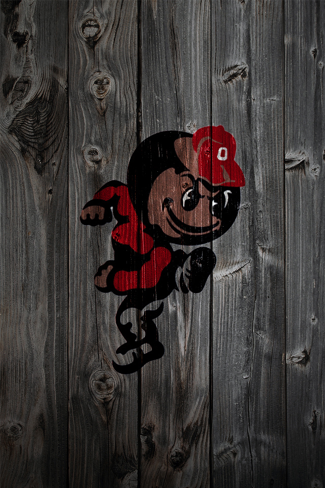 Ohio State Buckeyes Alternate Logo 2 Wood iPhone 4 Background - a ...