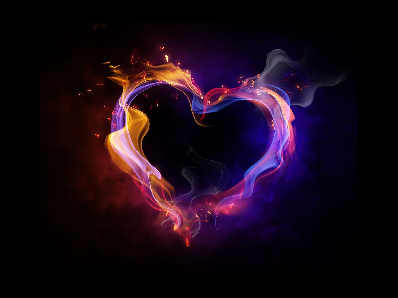1600x1200px Fire Heart Love Wallpapers Hd | #427664